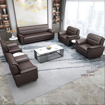 China Modular High Quality Modern Office Sofa Room Furniture Leather Executive Office Visitor Sofa Set for sale