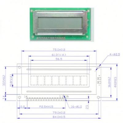 China PCM0801A PCM0801A Character LCD Modules Screen Display Panel for sale