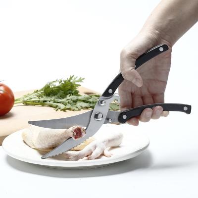 China Multifunctional Strong Kithchen Scissors Chicken Bone Scissors Household Fish Bone Meat Stainless Steel Chicken Bone Scissors for sale