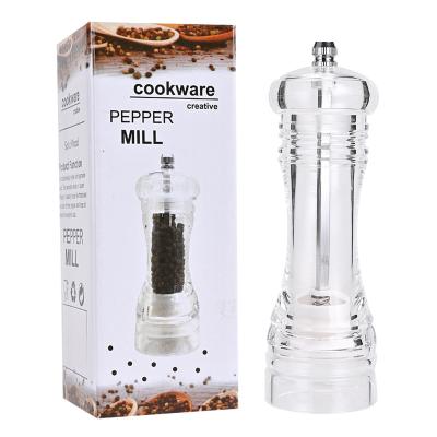 China Viable Household Seasoning Bottle Pepper Crusher Manual Black Pepper Grain Pepper Sea Salt Grinder for sale