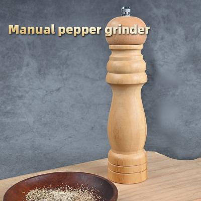 China 2022 viable salt bamboo pepper grinder, wooden salt pepper mill for sale