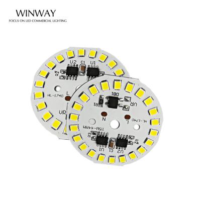 China March 2 year warranty China factory aluminum LED module 15w 220V retrofit 90Lm/W SMD 2835 series driverless led module pcb for bulb light for sale