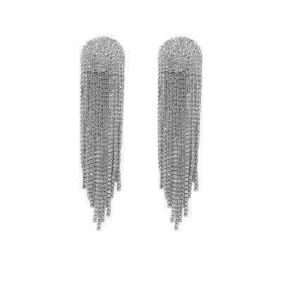 China CLASSIC 2022 European and American brand diamond tassel earrings luxury Central Institute of Statistics for sale