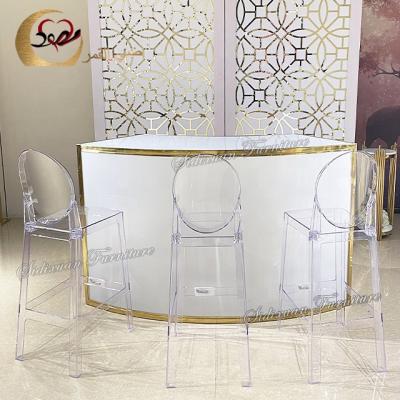 Κίνα New style restaurant bar tables white acrylic night club bar counter design προς πώληση