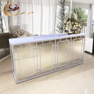 China The latest style modern hotel bar furniture mirror stainless steel bar counter for sale