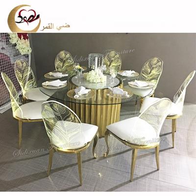 Κίνα Wholesale modern led light event acrylic banquet chair προς πώληση