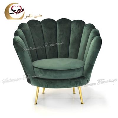 China New sale modern elegant style velvet cushion leisure single sofa chairs for sale