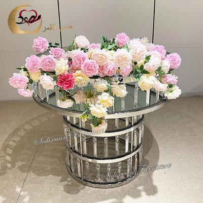 China Event cake decor coffee tables wedding bride and groom chair head tables à venda