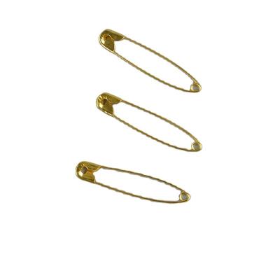 China Not easy to rust wholesale 5.5cm large gold nickel plated safety pins for paper fastener for sale