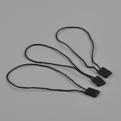 China Factory Direct Selling Soft And Affordable Black Square Hang Shelf Labels Clothing Lockable Tag Rope Swing Sealing Label Biodegradable Plastic Rope for sale