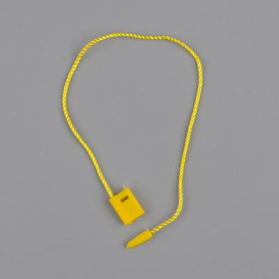 China Lockable Rope Hang Tag String Clothing Polyester Soft And Affordable Seal Hang Tag String Yellow Square Hang Tag String Plastic Garment for sale