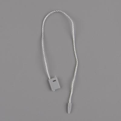 China Factory Direct Selling Gray Square Hanging Tablets Label Soft and Affordable Twine Lock Buckle Plastic Sealing Rope for Clothing Label for sale