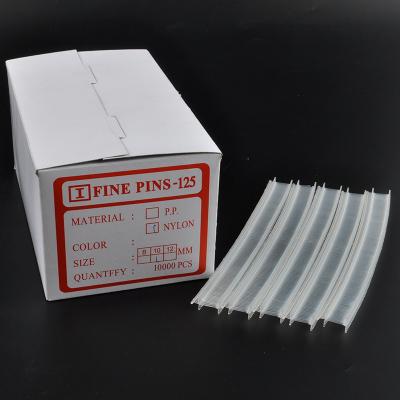 China Factory direct supply 10mm needle I-shaped nylon fine rubber pins price tag flexible needle luggage clothing accessories for sale