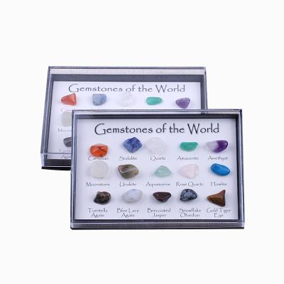 China China Hot Selling Reiki Healing Specimens Mineral Stones With Box For Teaching Educational Gift for sale