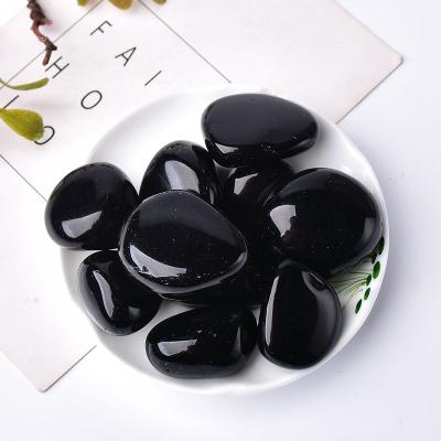 China China Wholesale Natural Polished Crystal Tumbled Obsidian Quartz Palm Stone Crystal Tumbled Stone for sale