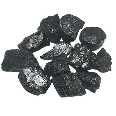 China Rough Black Tourmaline Stones from Europe Healing Crystals for sale