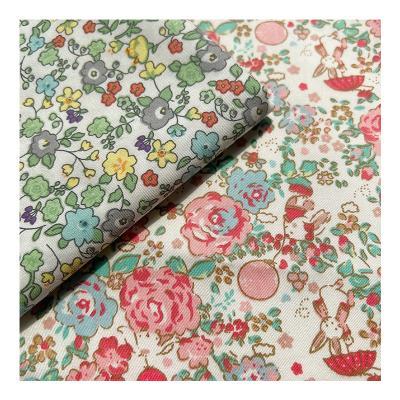 China Sustainable Cotton Printed Fresh Floral Twill Children's Clothing Production Household Clothing Fabric for sale