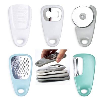 China DG-9328 Food Accessories Peeler Opener Cheese Grater Ginger Grinder Pizza Cutter Kitchen Viable Instruments Set 5 Space Saving Pieces for sale