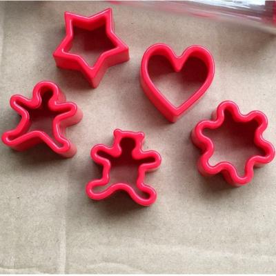 China Because-7690 Sustainable 5pc Set Plastic Mini Cookie Cutter for sale