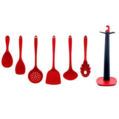 China Promotion Gifts SP-1876 Sustainable Logo Imprinted Custom 7-Piece Silicon Utensils Cooking Sets Kitchen for sale