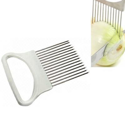 China OH-1573 Stainless Steel Sustainable Forks Slicing Guide Onion Rack for sale