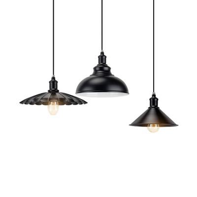 China Modern Chain Led Retro Chandeliers Modern Decorative Black Aluminum Pendant Loft Chandelier for sale