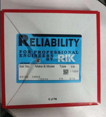 China Pressure Phosphated Ring Structure RIK Piston Rings For Daewoo DB58 Piston Ring, RIK And TP And NPR 65 02503-8058 for sale