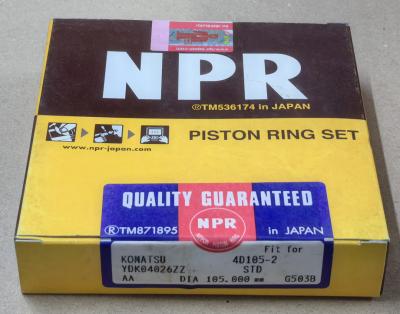 Chine Légère et durable Ensemble de 15 anneaux de piston NPR 4D105 6D105 6137-31-2040 6137-31-2040 6137-31-2032 à vendre