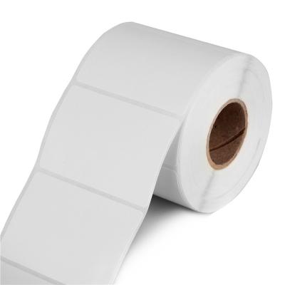 China ANTISTATIC and pure white color premium sticker material thermal paper roll sticker for sale