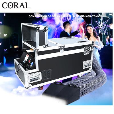 China Wedding 3000W Water Base Output Double Low Lying Fog Machine For Stage Wedding Disco Party for sale