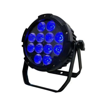 China Theme park power stage light 12pcs 18W RGBWA+UV 6 in 1 dmx IP65 led par can for bar for sale