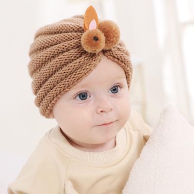 China Character Fashion Kids Knitted Hat Baby Hat 21 Solid Cute Colors Hat For Kids for sale