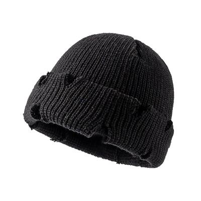 China breathable & Fashion Waterproof Dome Hat Holes Beanie Hip Hop Hat Man Knitted New Hat for sale