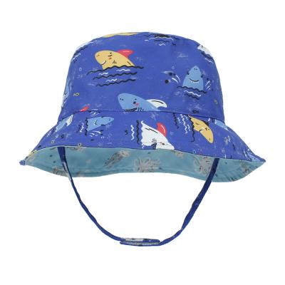 China 2021 Picture Fashion Hat Summer Sunshade Hat Double Side Kids Sun Bucket Hat for sale