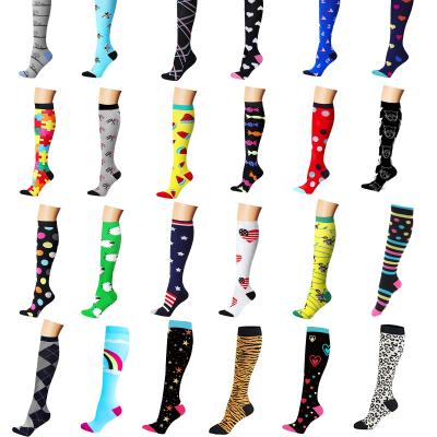 China Compression sports socks for women and men sports high quality floral socks wholesale for sale