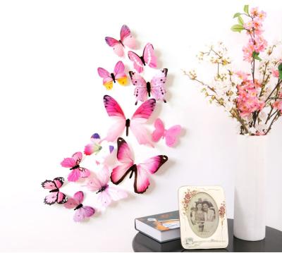 China WALL STICKER 12 Pcs / Set 3D Butterfly Sticker Home Decoration Wall Are Removable Decals Sticker For Wholesales for sale