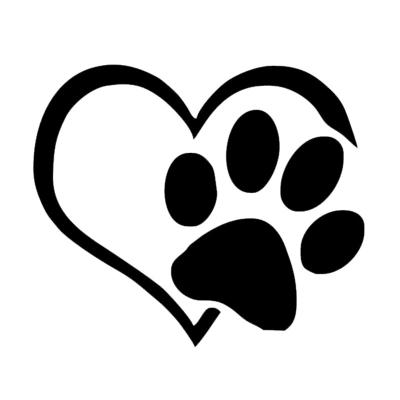 China Wholesale Reflective Paw Vinyl Decal Body Vinyl Car Sticker Heart for sale