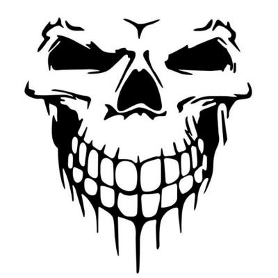 China Reflective Body Vinyl Car Sticker Terror Skull Vehicle Body Sticker Car Wholesale for sale