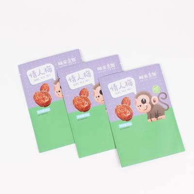 China Recyclable Eco Friendly Biodegradable Plastic Plum Packaging Bag 3 Open Top Seal Side Pouch for sale