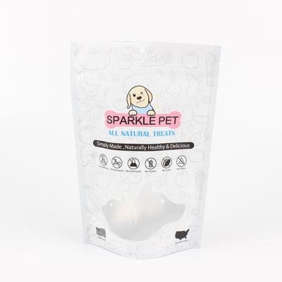 China China Manufacturer Recyclable Plastic Dog Cat Treats Food Packaging Bag With Clear Window for sale