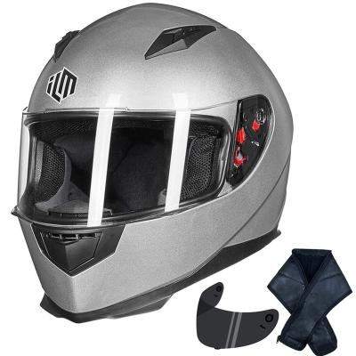 China Sun Shield ILM Motorcycle Helmet Full Face Clear&Tinted Visor Street Bike Motocross Casco DOT for sale