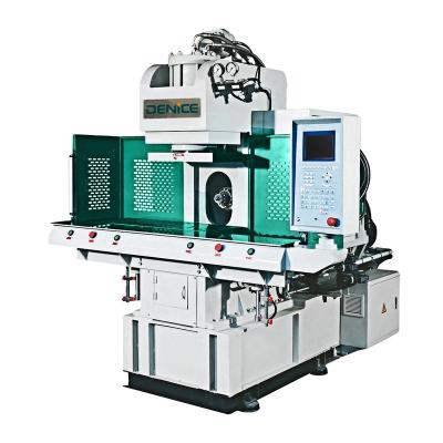 China 75 Ton VERTICAL Double / USB Cable Double Slides Socket Making Machine Vertical Plastic Injection Molding Machine DC-750DS for sale