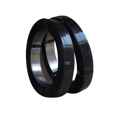 China Wrapping Machine Circle Iron Wrapping Steel Strapping Steel Band Rolled Coil Black Color Steel Strap for sale