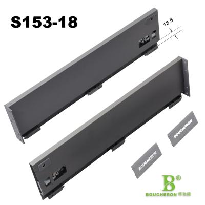 China Modern Slim Box Drawer Metal Side Panel For Thick Wooden For Drawer Slim Box Side Panel For Sideboard Height 153mm for sale