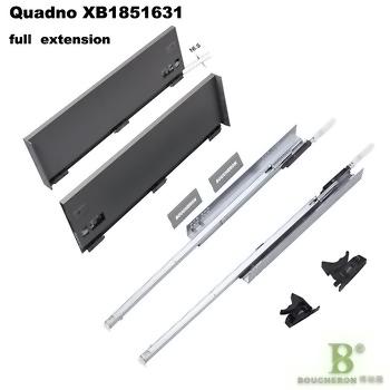 China Drawer height adjustable Â door; ± 2.5mm v6 Quadno Furniture Cabinet Drawer Slide Slide Runner High Quality Slim Soft Narrow System for sale