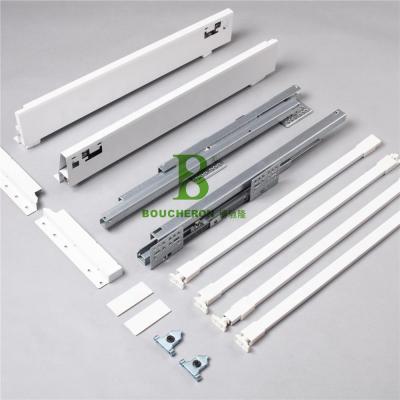 China Drawer height adjustable Â door; ± 2.5mm 199mm Height Q-BOX WHITE Double Wall Drawer Box Drawer System For Sideboard for sale