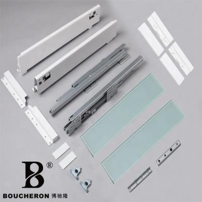 China Drawer height adjustable Â door; ± 2.5mm Soft Close Glass Drawer Box for sale