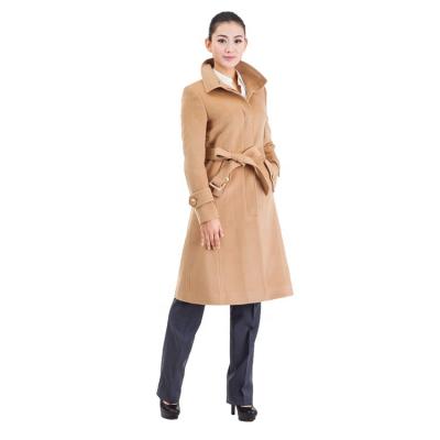 China Cashmere Anti-Shrink Warm Casual Wool Ditch Fashion Women's Long Winter Overcoat for sale