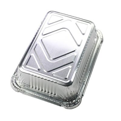 China Newest Design Food Non Stick Aluminum Foil Container With Lid Raw Material Aluminum Foil Container Product for sale