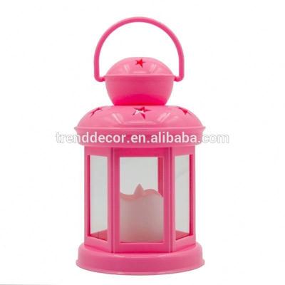 China Home Decoration ML-1899 Colorful LED Candle And Pentagram Decoration Camping Plastic Lantern for sale